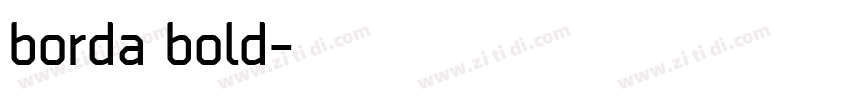 borda bold字体转换